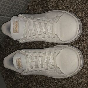 Adidas White and Gold Sneakers